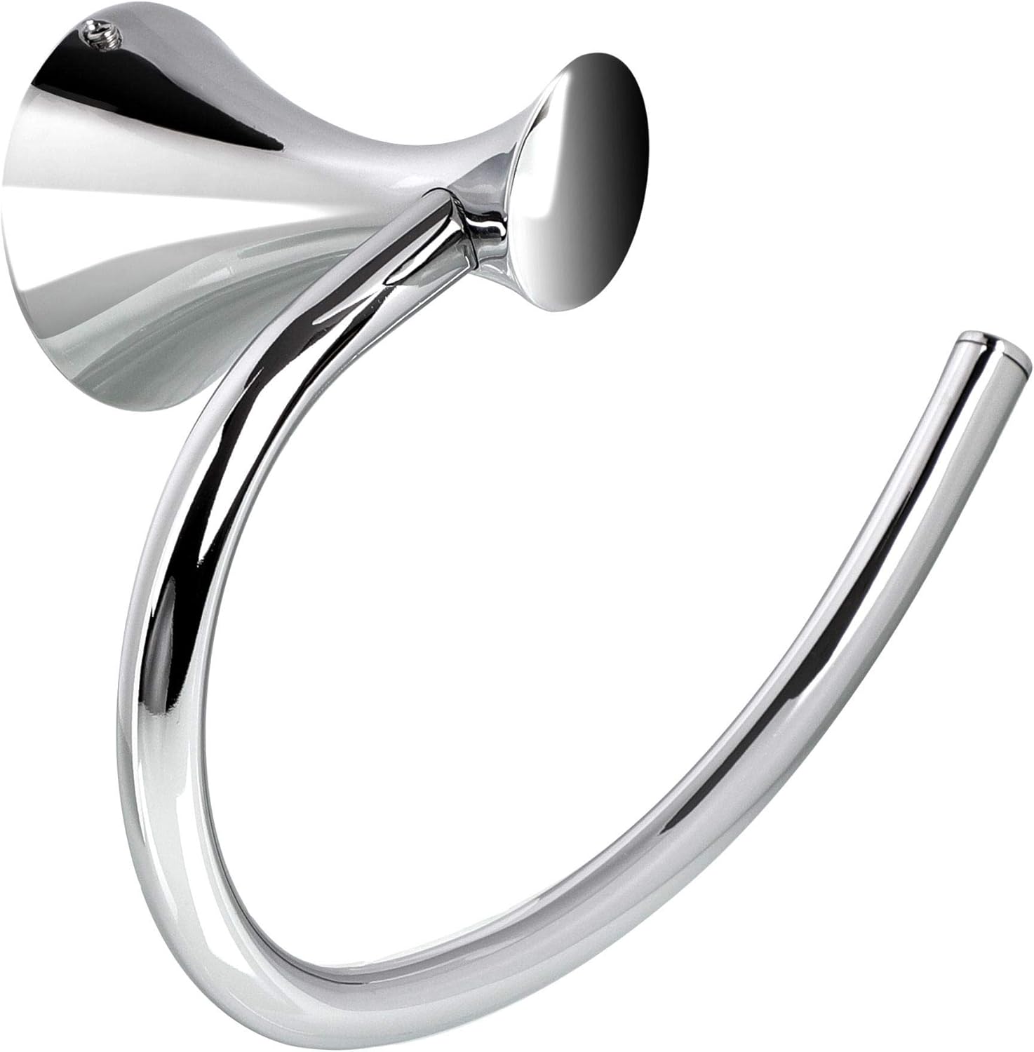 uxcell Towel Ring Towel Holder, Hand Towel Holder for Bathroom, Kitchen Towel Hanger, Zinc-Alloy Polished Finish Silver