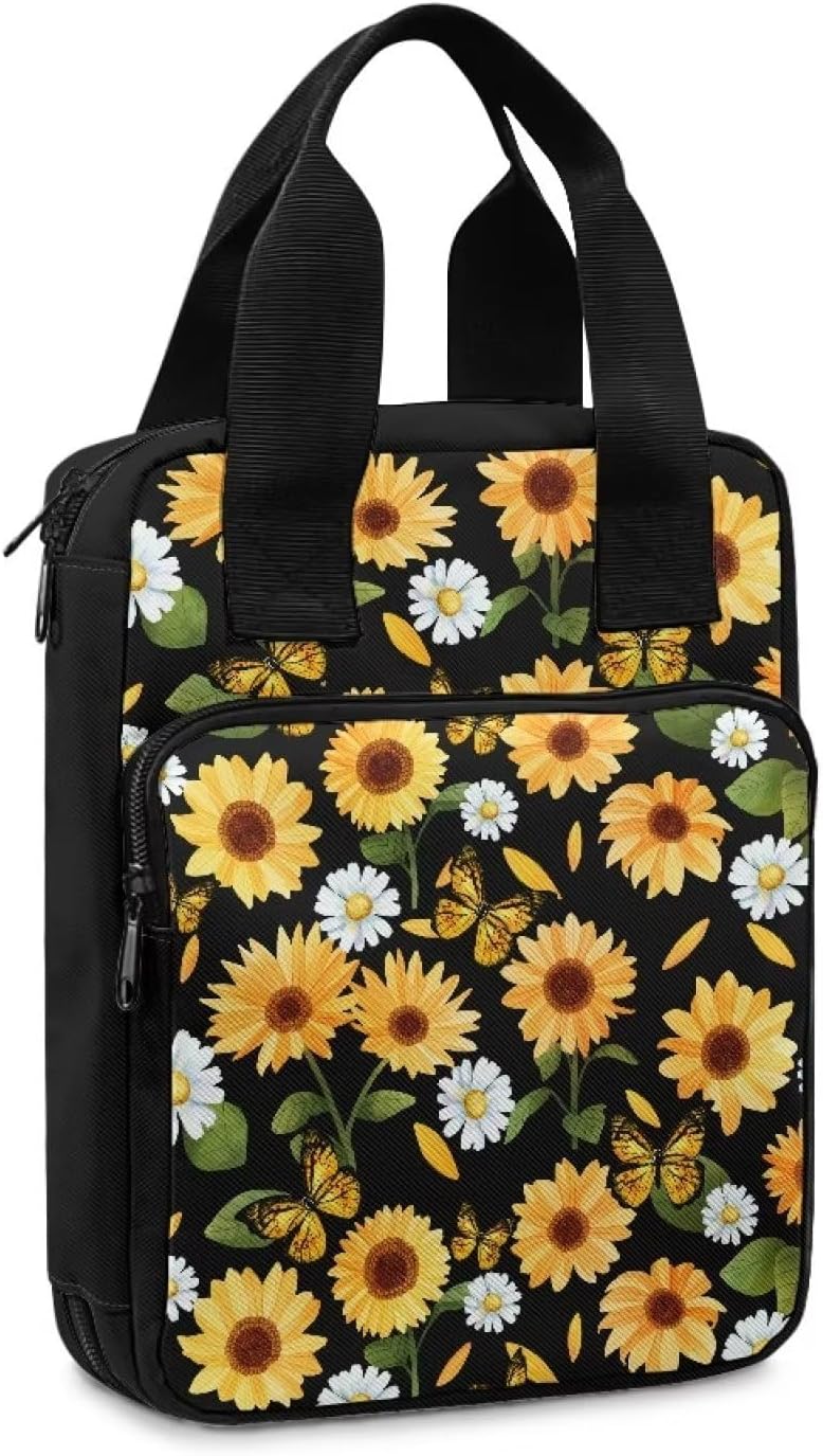 Mumeson Bible Cover for Men Women Big Size Bile Case Scripture Handbag with Multi Pockets Church Tote Bag