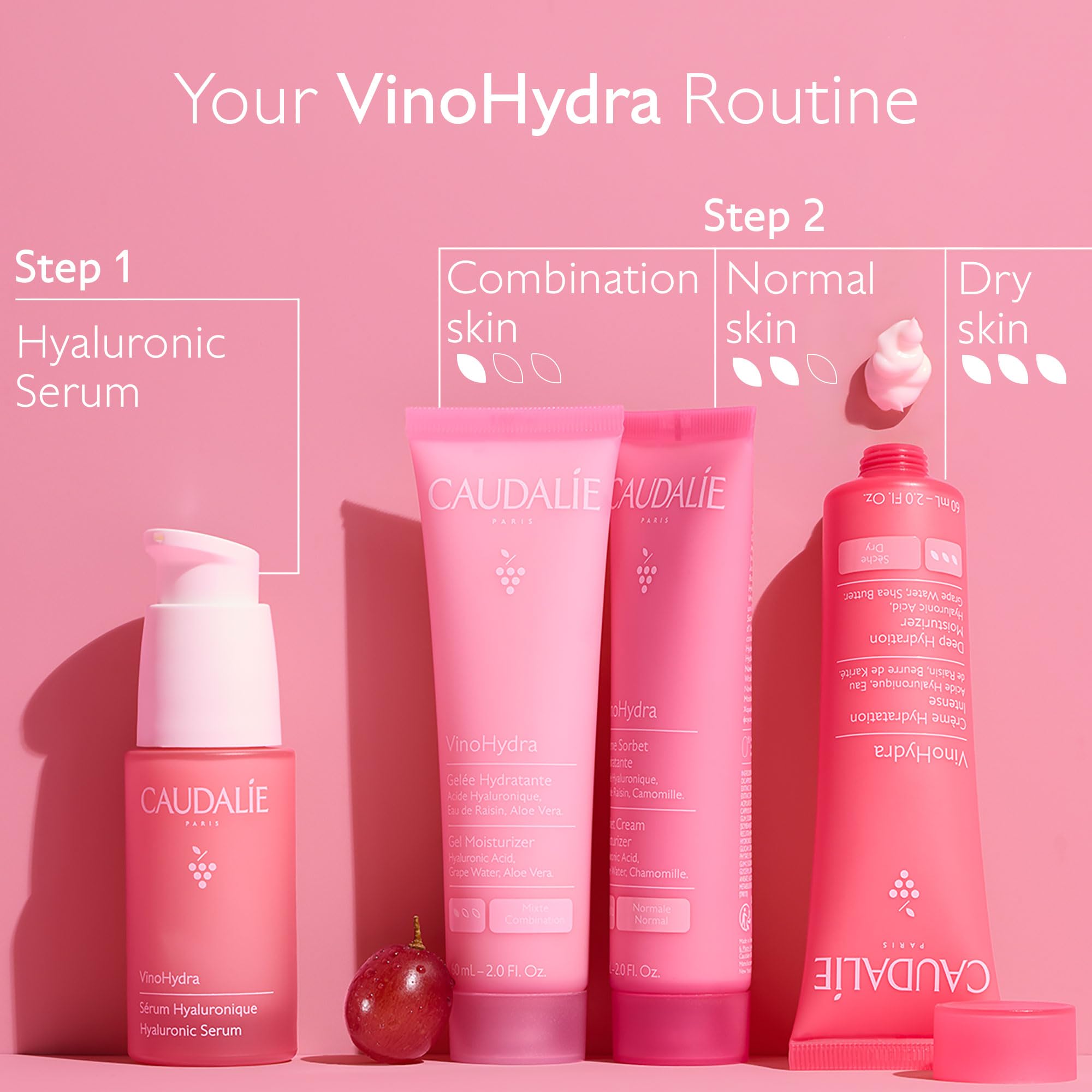 Caudalie VinoHydra Gel Moisturizer with Hyaluronic Acid & Aloe Vera - 60 mL