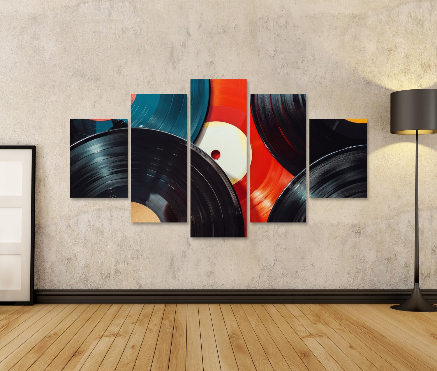 islandburner Immagine su tela Colorato Vinile Raccolta per Soggiorno Amanti della Musica Negozio Immagini Murali Poster