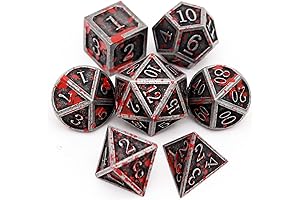 Haxtec Bloodstained Ancient Metal D&D Dice Set: Enshrining Epic Dungeons and Dragons Encounters