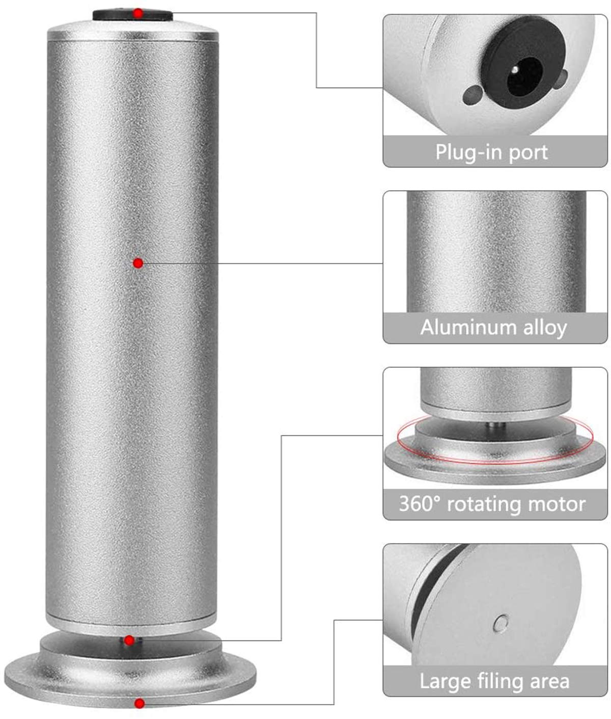 MIAOZHANG Raspa Piedi Elettrico Pedicure Professionale Portatile Rimozione del Callo Lima per Piede per Eliminare Duroni Calli Pelle Morta Cornea Cura della Pelle,B
