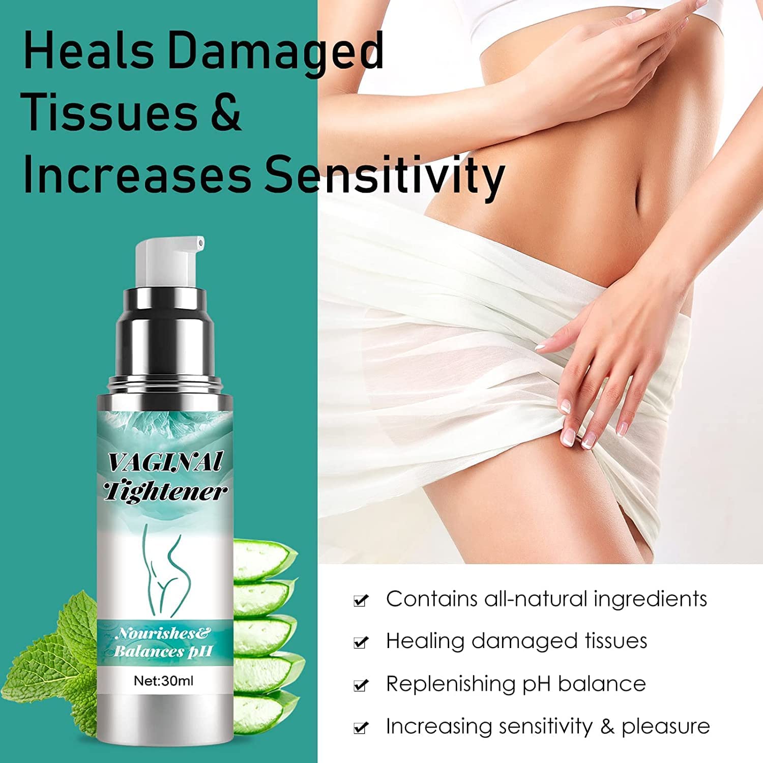 Crema di serraggio vaginiale, risultati rapidi e duraturi e migliora la salute dei prodotti di serraggio vaginiale, migliora la sensibilità intima, gel di serraggio vaginale per le donne (2 pezzi)