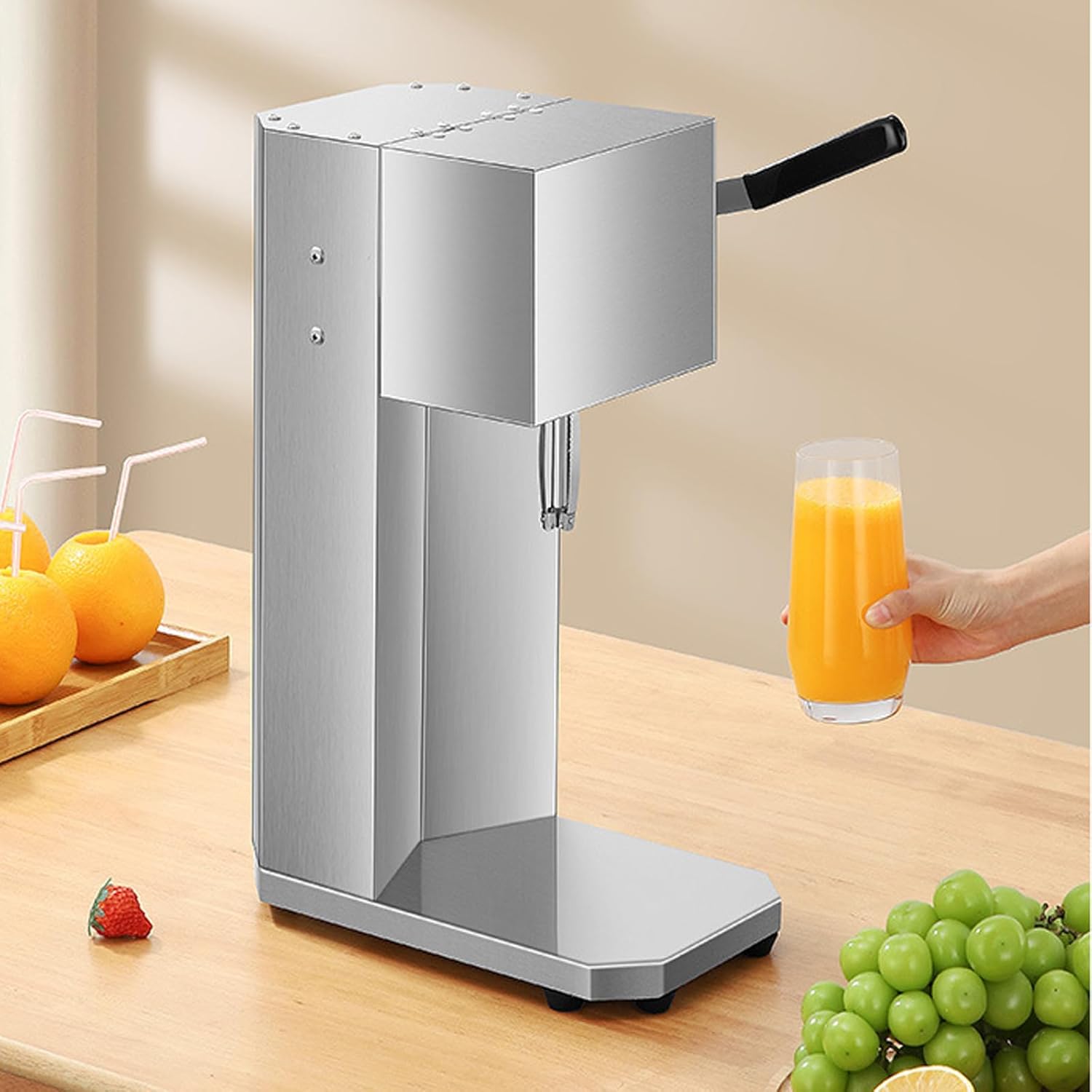 Electric Citrus Juicer,Commercial Juice Extractor,w/Ergonomic Handle,High Juice Yield,Removable Cleaning and Easy to Operate,for Juice Shops