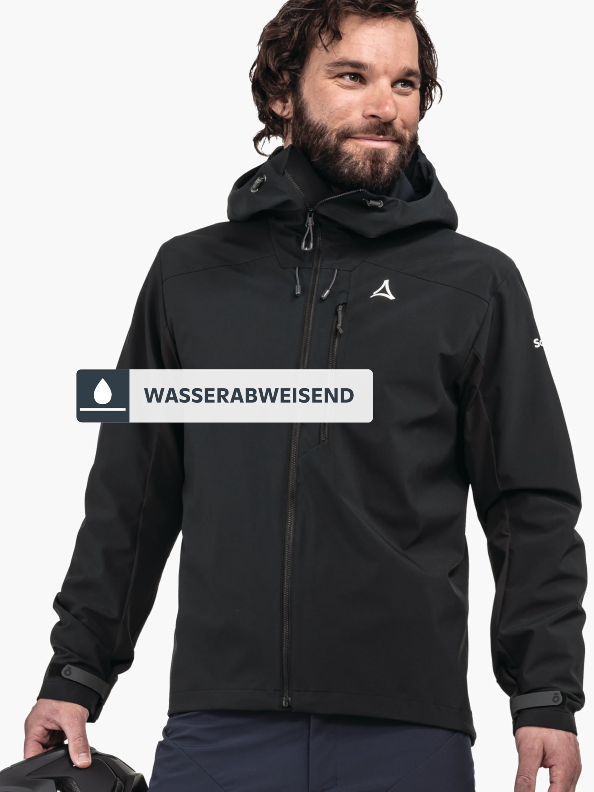 Schöffel Herren Hybrid Jk Style Salza MNS, MTB Jacke mit helmtauglicher Kapuze, wasser- und windabweisende Fahrradjacke, leichte Jacke mit 4-Wege Stretch