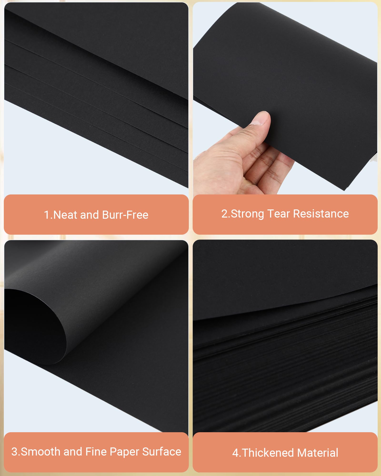100 sheets Black Paper A4 – Tonpapier Black, Black Toned