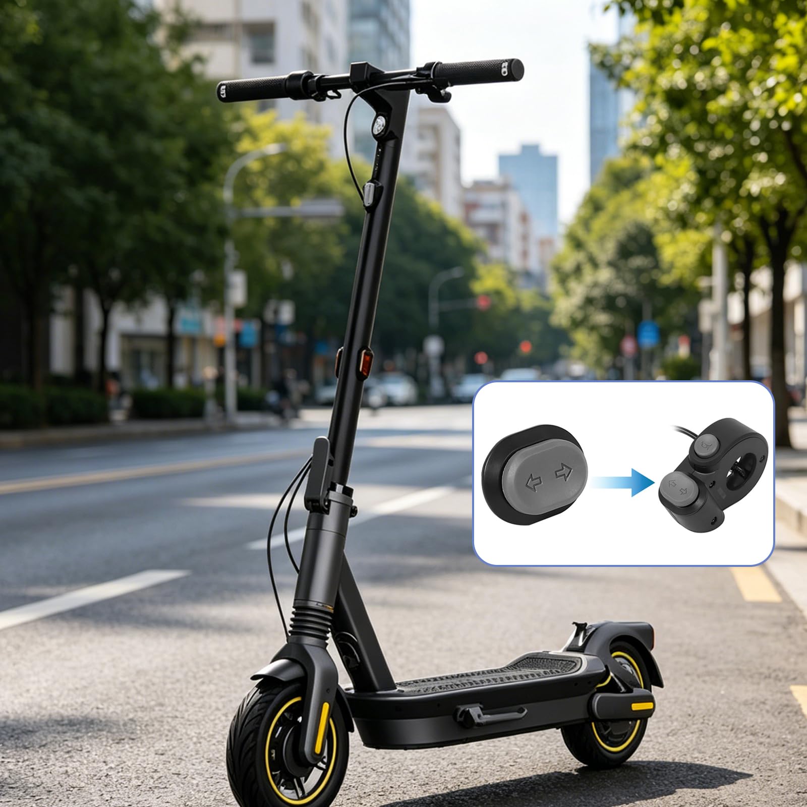 Interruttore Freccia con Coperchio, per Scooter Ninebot F2 Plus Pro E2 Pro Max G2, Pulsante Ricambio Accessorio