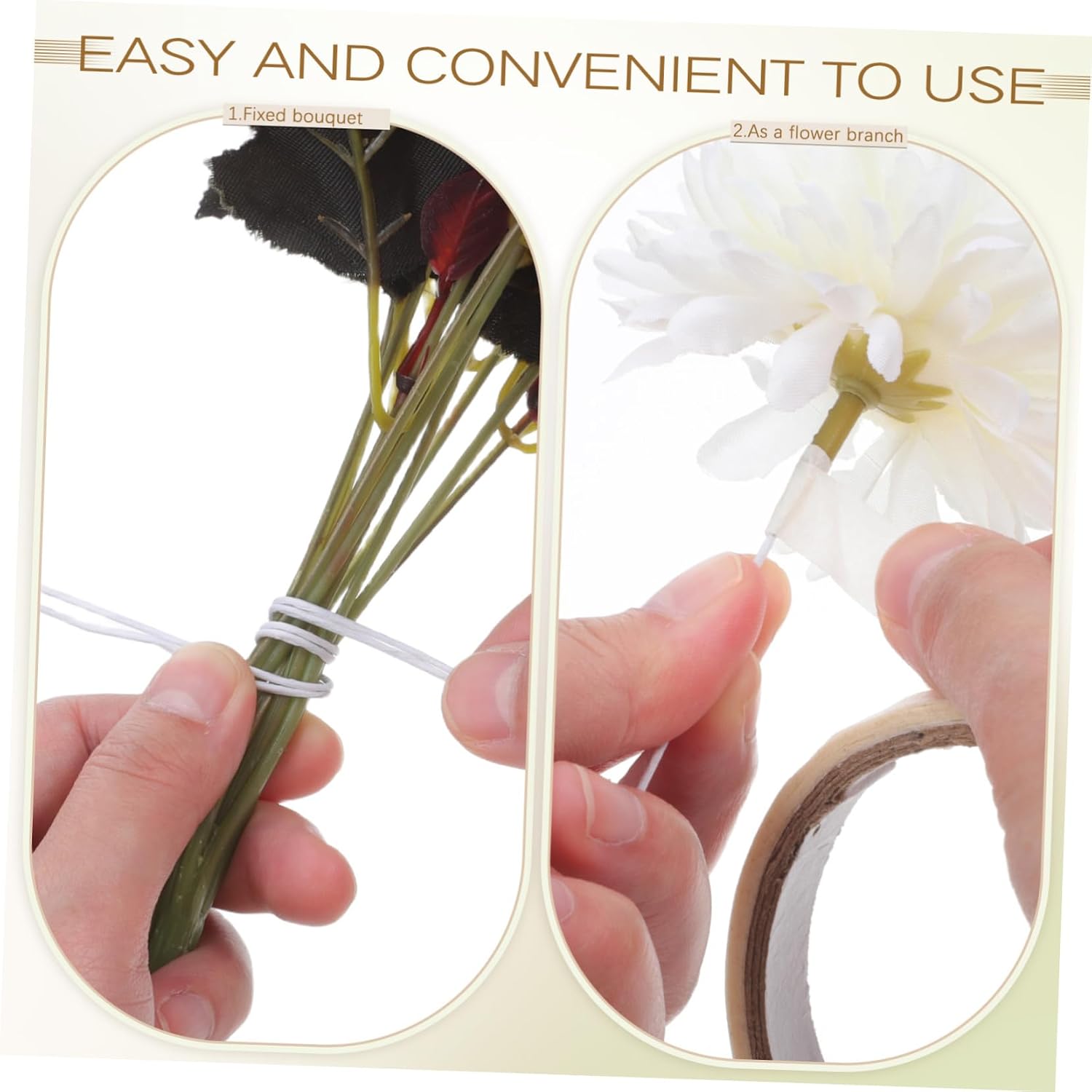 Housoutil 100pcs Iron Floral Wires Pip Berry Garland Craft Florist Wires Bendable Stems
