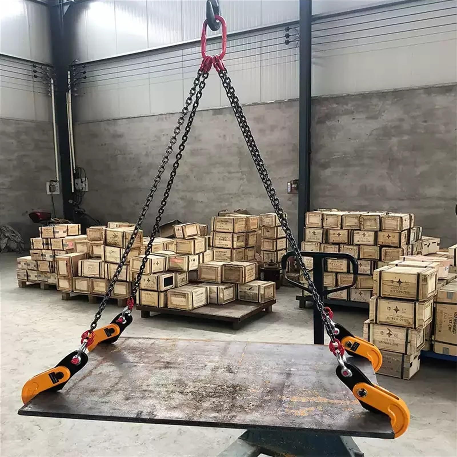 Eslingas de Cadena 8 T/1764 LB con Cadena de Acero al manganeso de Alta Resistencia de 1,5 m para grúa de elevación Industrial Cadenas Elevación