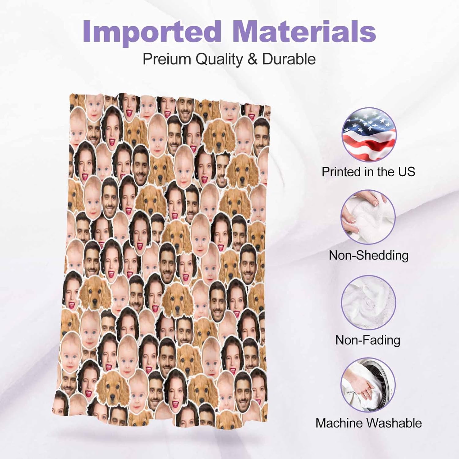 Ships Next Day, Custom Blanket Funny Christmas Gag Gift Custom Face Blanket with Family Members Picture, Personalized Blankets for Dad Mom Couple Grandma Friend Pets Christmas Birthday Memorial Gift - Image 6