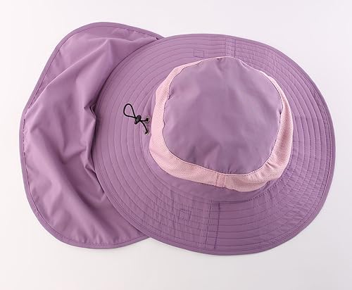 Miniatura 81 de Home Prefer Sombrero de malla para exteriores UPF50+ Sombrero de pesca de ala ancha con solapa para el cuello Azul marino