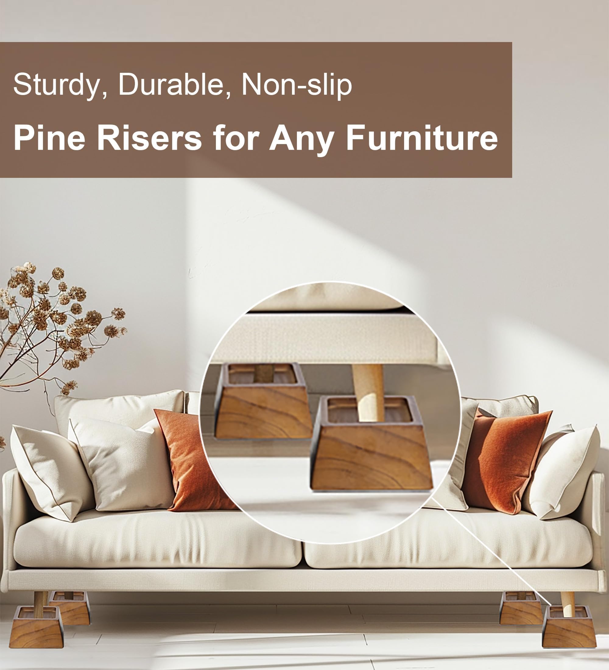 Raise Your Furniture with Lufia Bed Risers -3