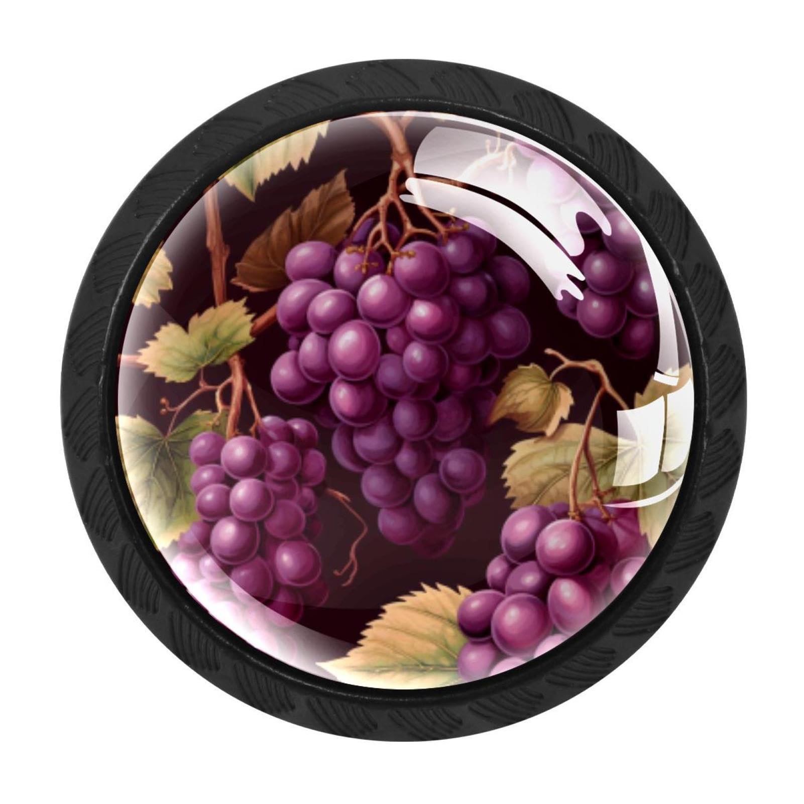 CHENZZZZ 4 Pieces Dresser Knobs Thanksgiving Grape Drawer knobs Cabinet Knobs Pull Handles for Home Kitchen Office