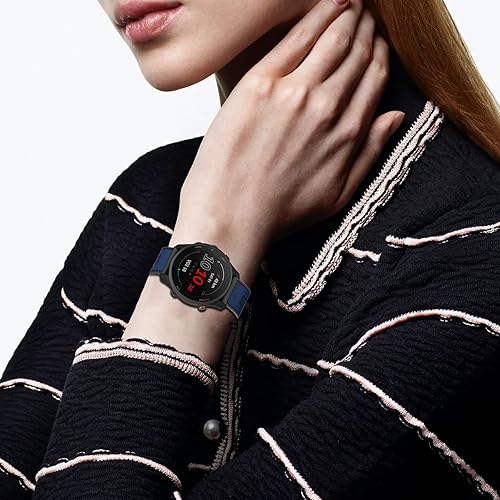 Miniatura 6 de MYSNBKN Compatible con Garmin Vivoactive 4Samsung Galaxy Watch de 1.65 pulgadas, correa de silicona de 0.73 pulgadas para Ticwatch Pro S2Venu