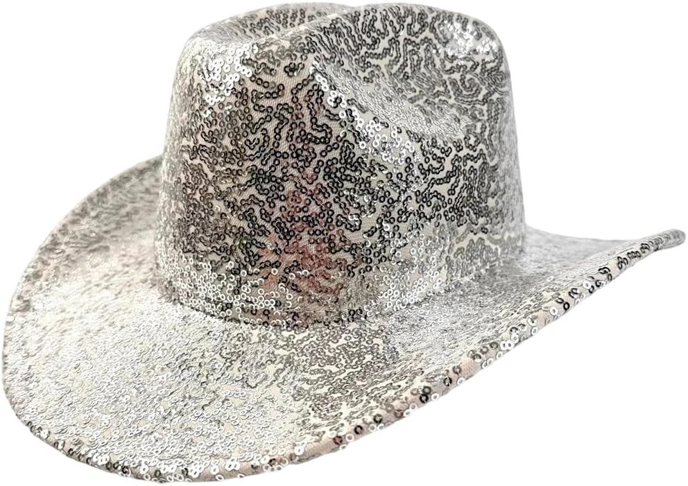 Hndudnff Unisex Party Cowboy Hat Festival Prom Show American Sequinstop Hat