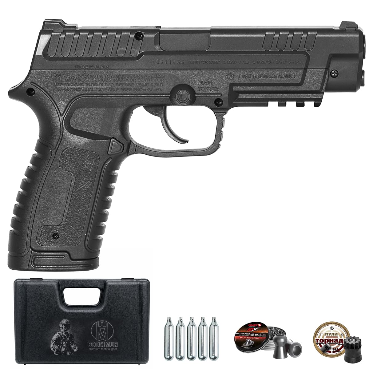 Pistola Gamo P-430 Dual Pack | Pistola de balines semiautomática CO2 3.5 Julios 150 m/s