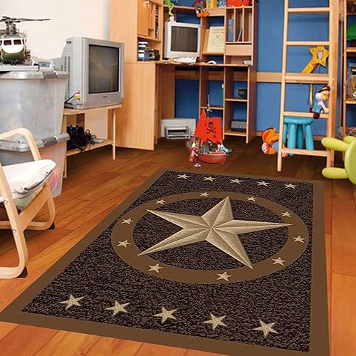 Miniatura 4 de Furnish my Place 800 Texas Star Cowboy Area - Alfombra infantil para sala de juegos, baño y jardín de infantes, tapete para el suelo, Texas Western