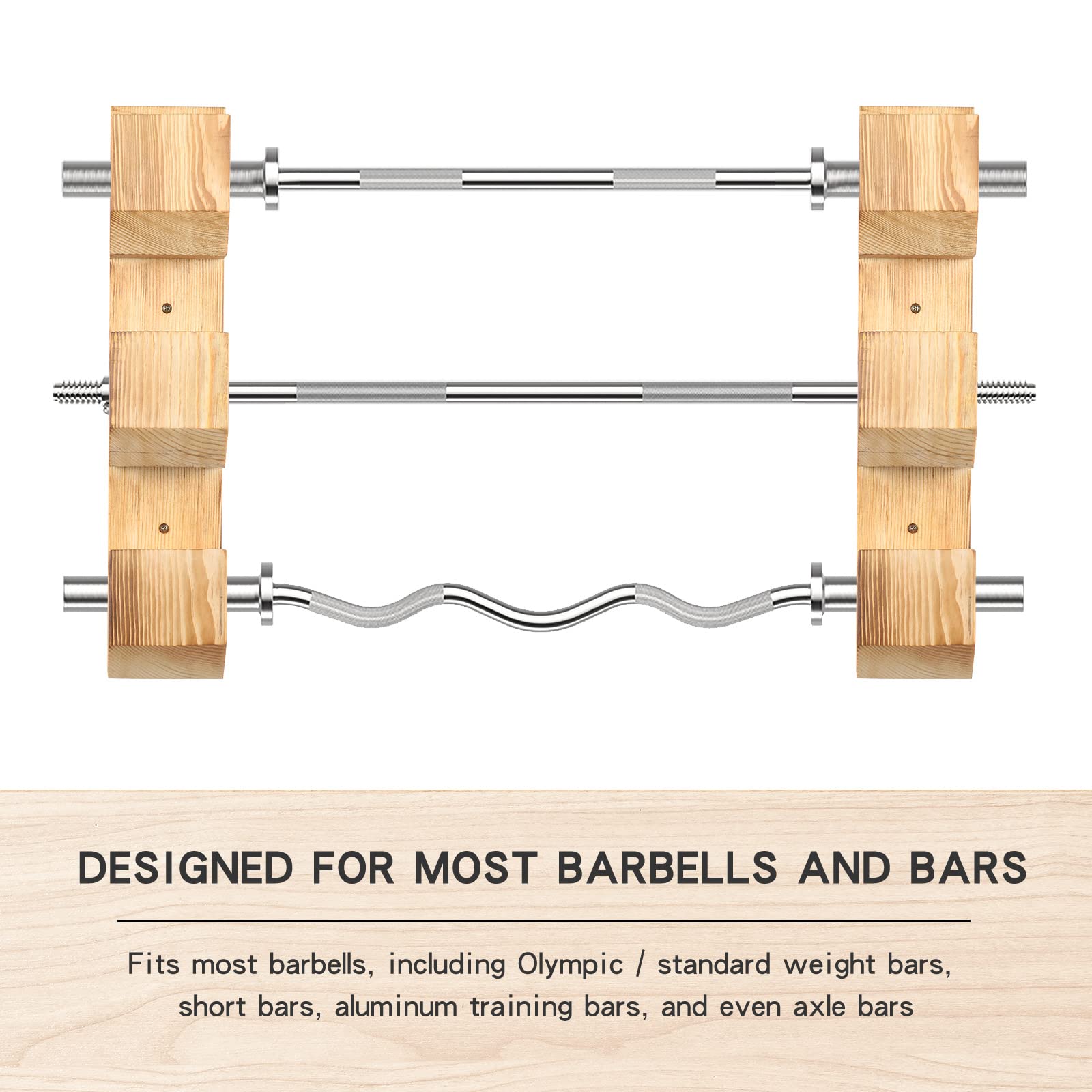 Langhantel-Ständer Für 5 Stangen | Vertikaler Halter Für Olympia-, Hex- & Curlstangen | 30,5x30,5x15,2 Cm | Eck-Organizer Fürs Homegym