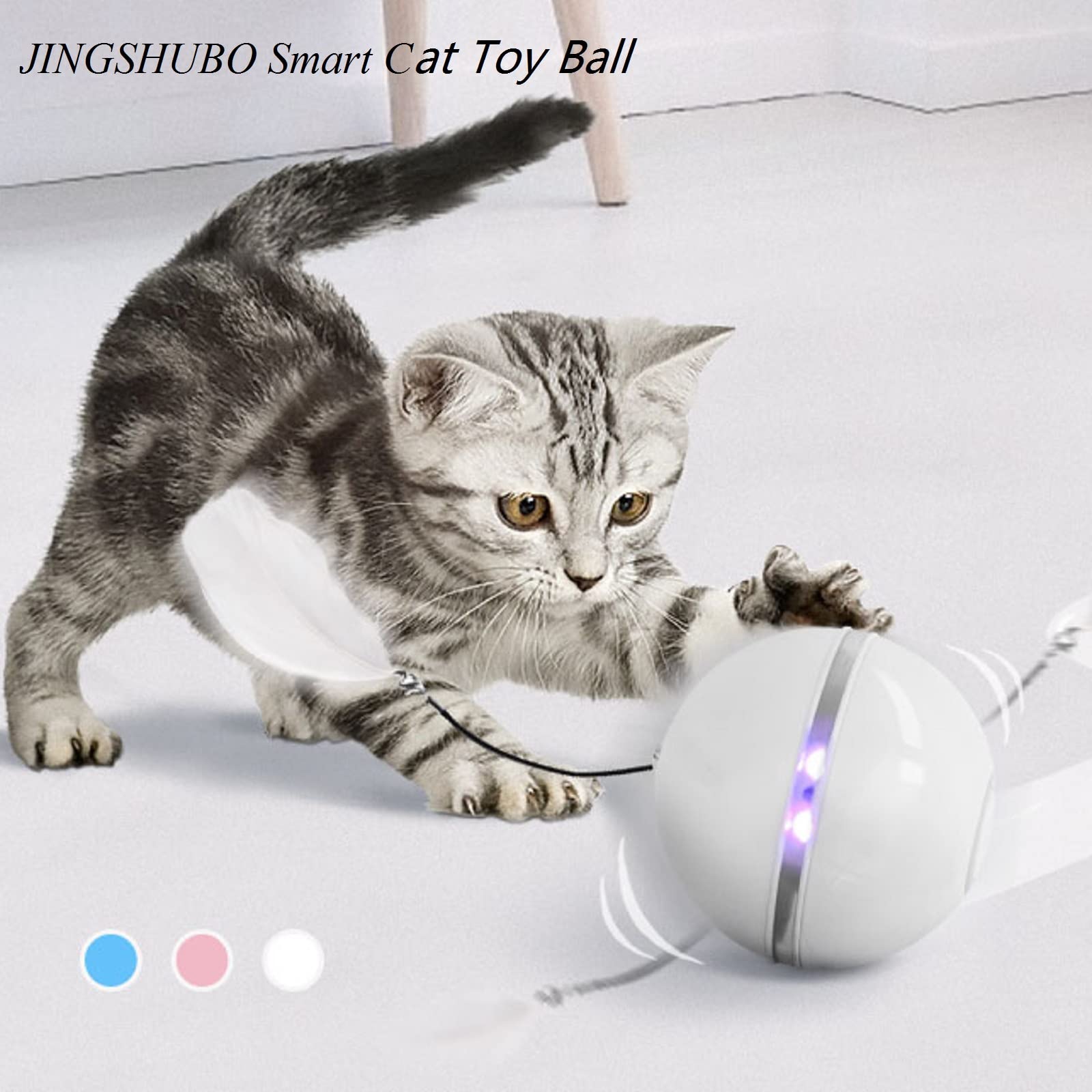 Palla Giocattolo Intelligente Per Gatti - Ricaricabile USB, Luci LED, Evita Ostacoli, Regalo Per Gatti - Foto 11