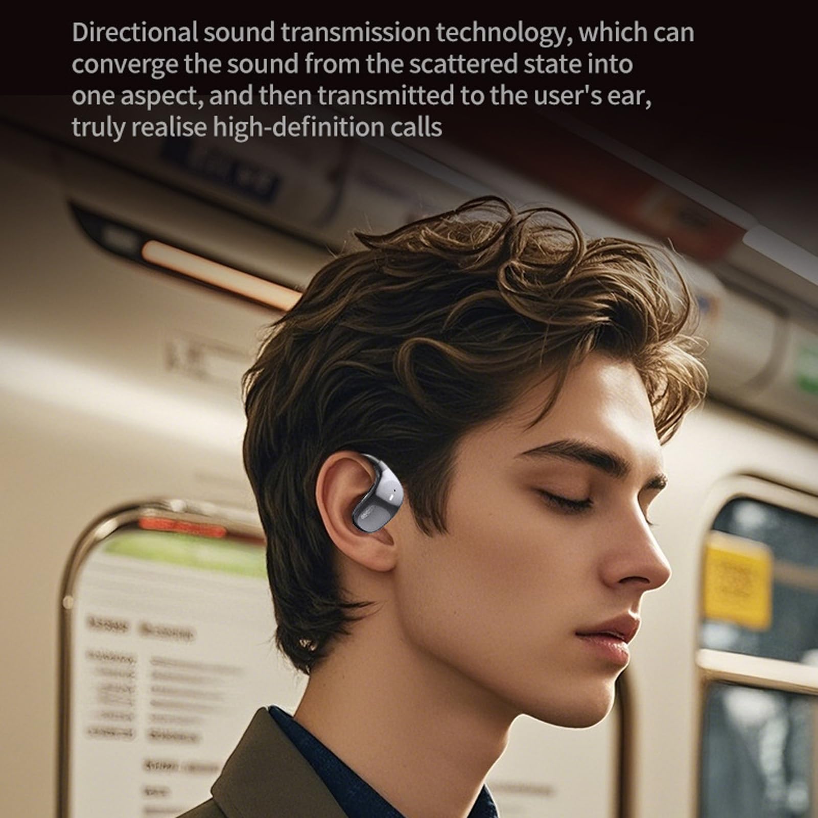 Fabater di Cuffie Traduttore Quattro modalità Regolabili Comunicazione Senza Soluzione di continuità per i Professionisti delle Imprese e i Viaggiatori Internazionali 35Mah Auricolare Singolo