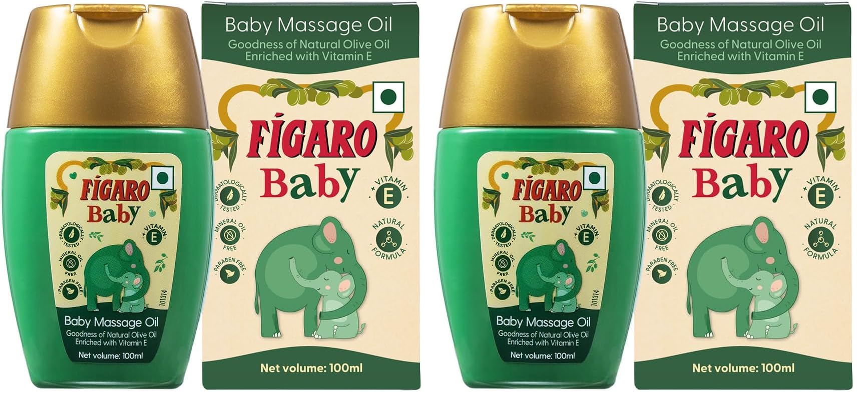 Figaro Baby Massage Oil With Goodness Of Natural Olive Oil Enriched With Vitamin E, Dermatologically Tested, 100 Ml (Pack of 2)-picture-26