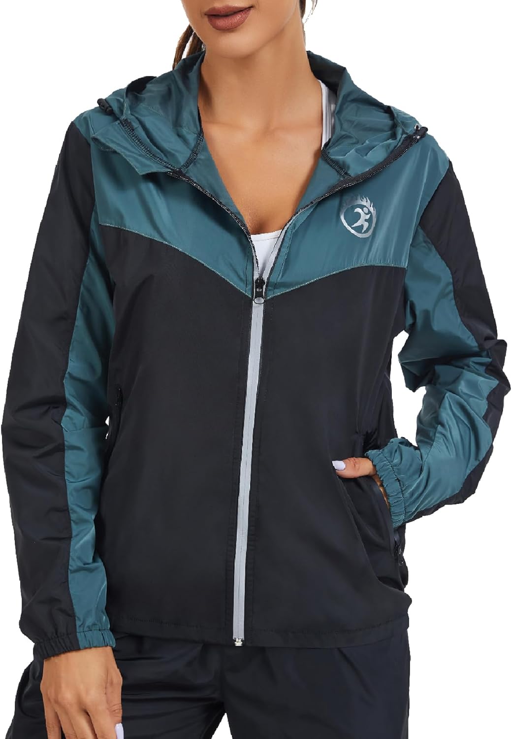 LAZAWG Rain Jacket Women Lightweight Rain Coat with Hood Waterproof Breathable for Summer Spring Travel Outdoor - Image 2