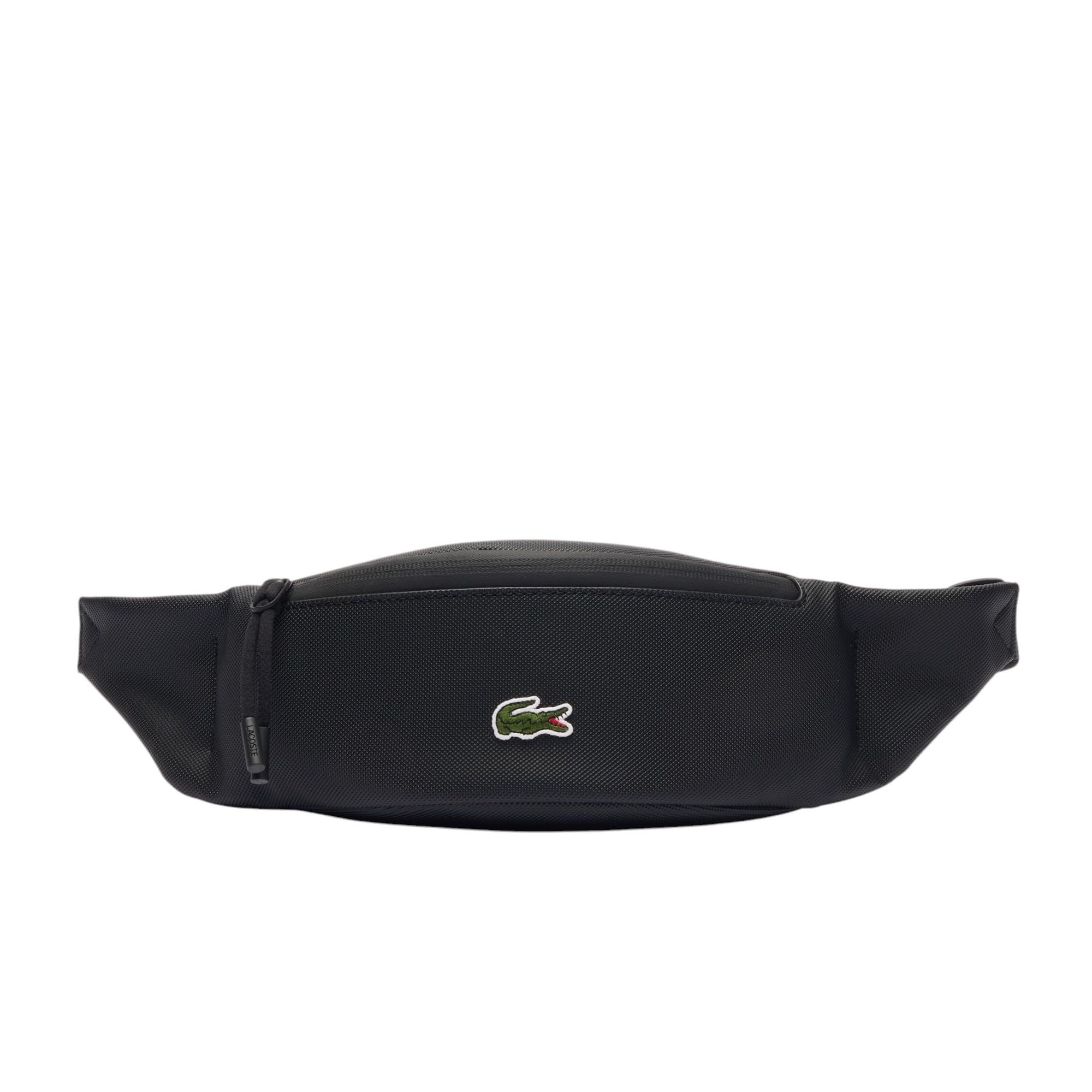 Lacoste Men's Unisex LCST Zippered Belt Bag, Black, One Size