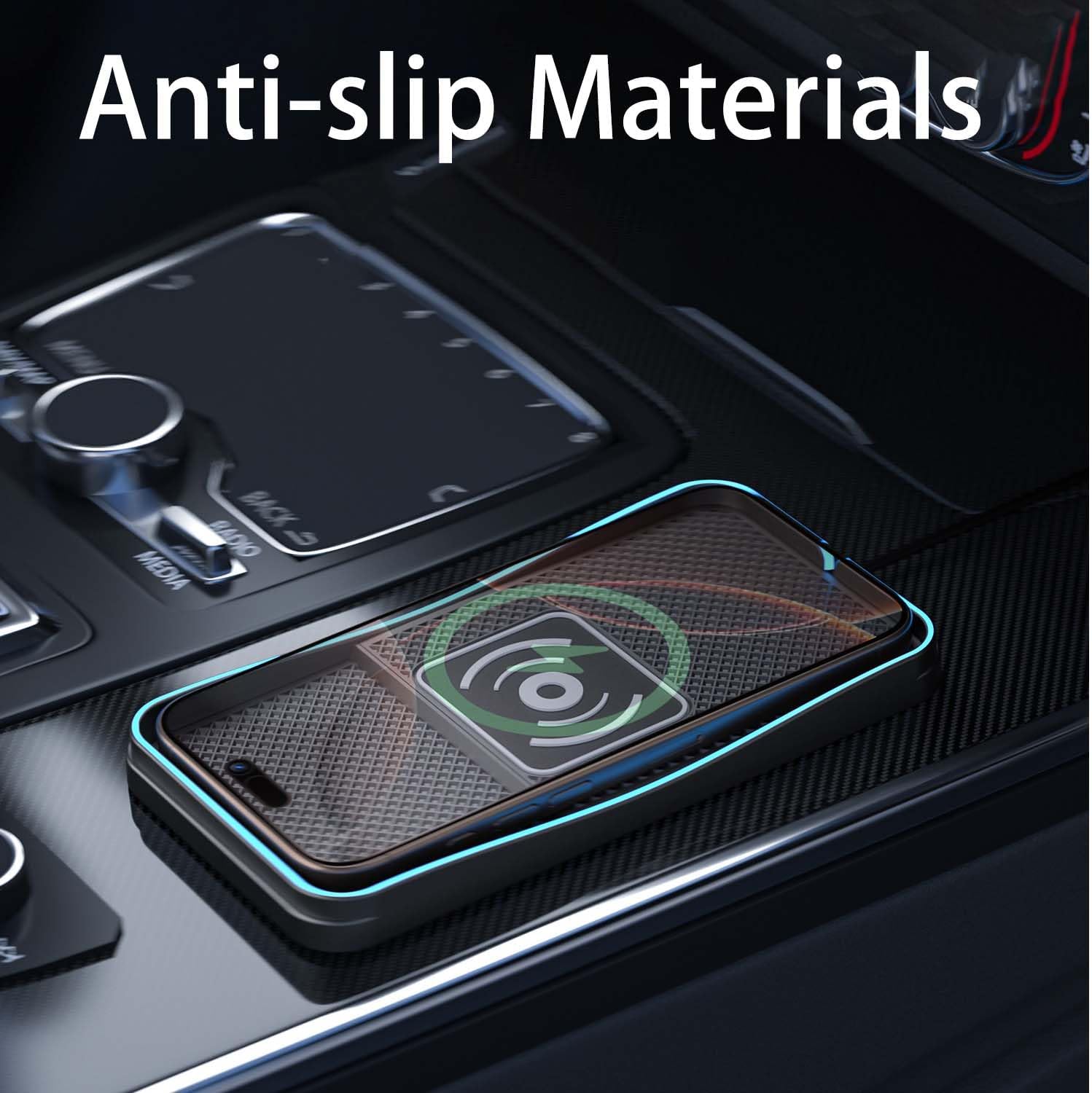 Car Wireless Charger Pad for Acura MDX ADX RDX ZDX 2001-2026, Fast Car Wireless Charging Pad for Car Center Console, Non Slip Charging Mat,1M-USB