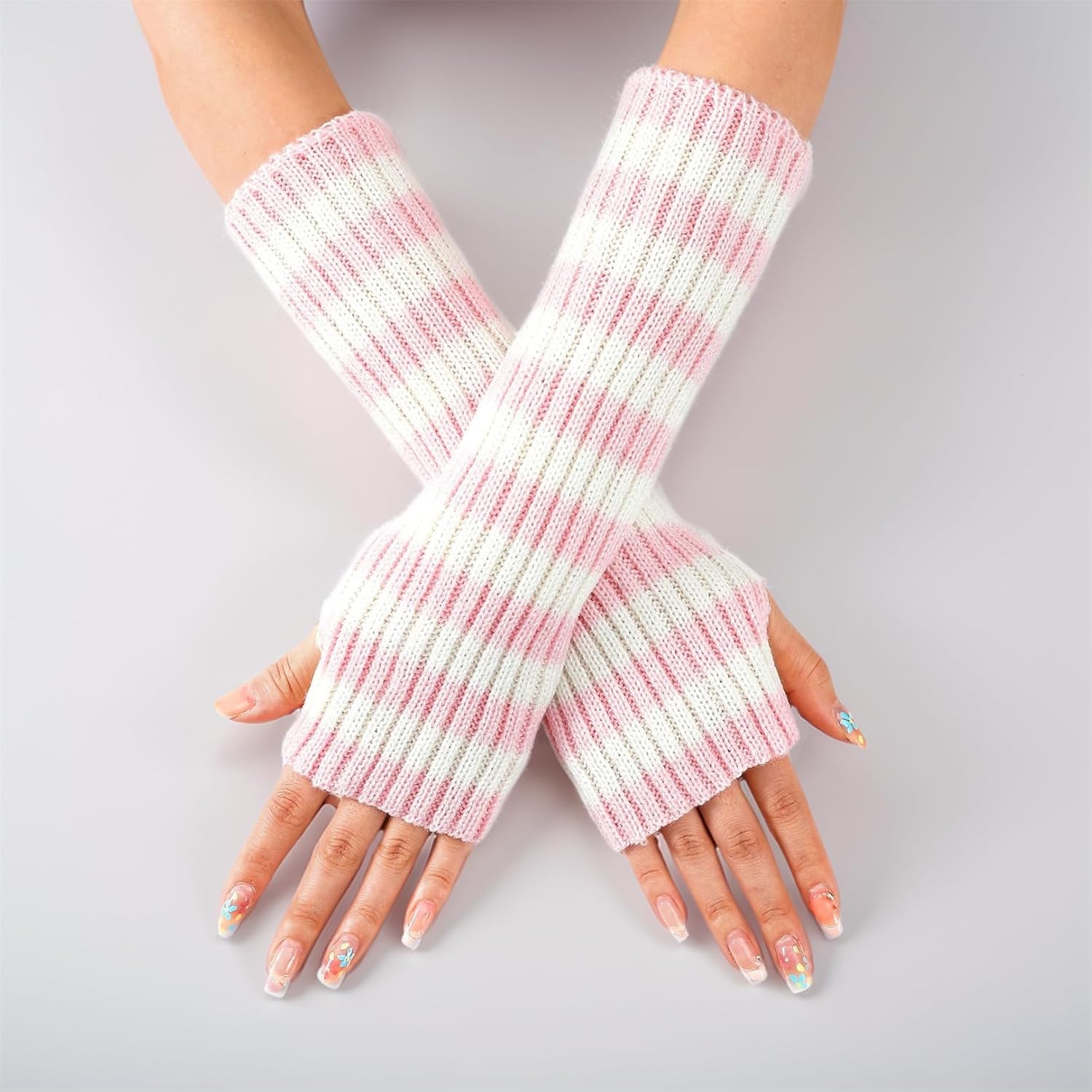 Goth Arm Warmers Y2k Women Rave Cute Fashion Punk Japanese Winter Grunge - Image 5