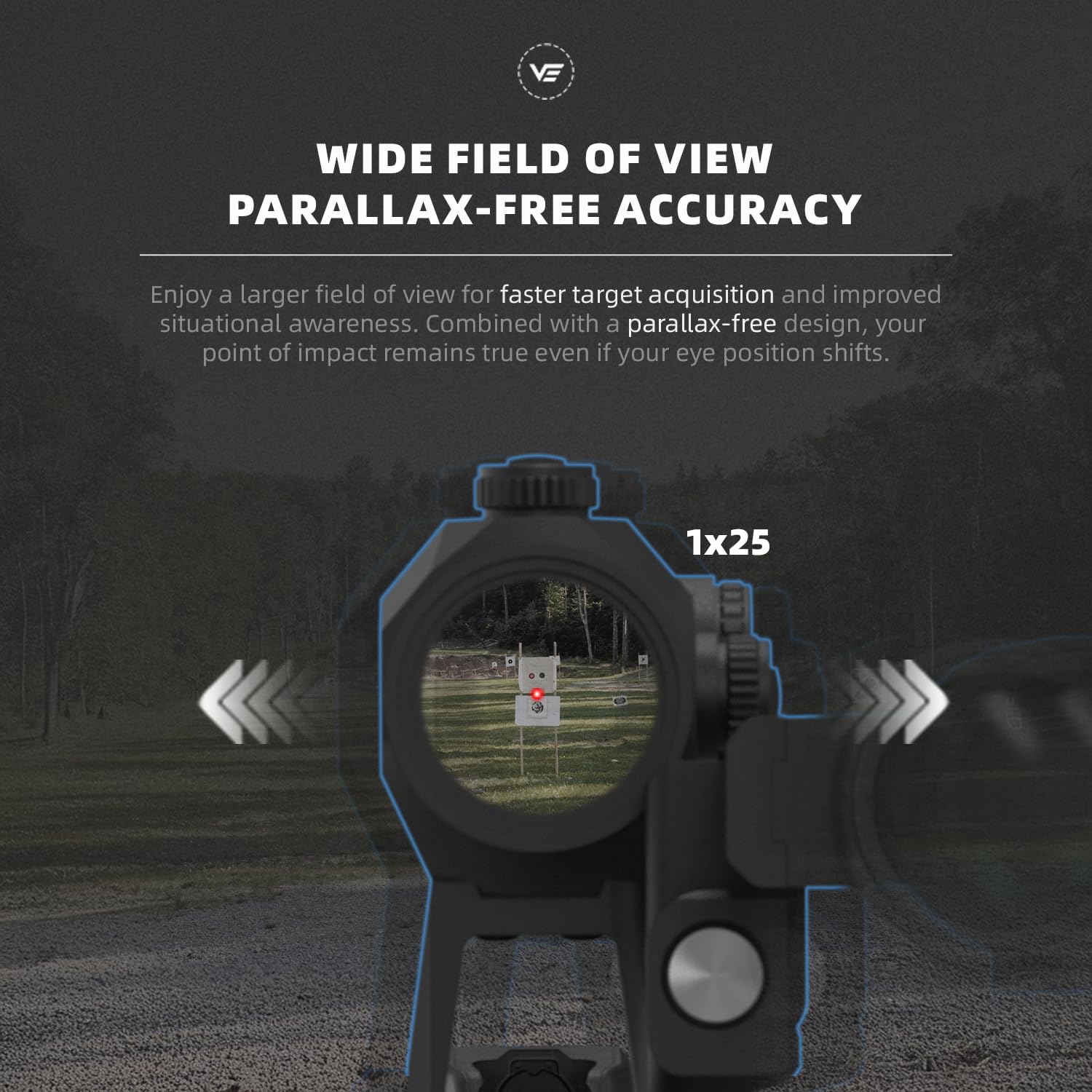 Amazon.com: Vector Optics Scrapper 1x25 Multi-Reticle Red Dot