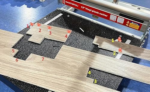 Pro Bodenschneider mit starrem Kern und extra Klinge, schneidet LVP, WPC, LVT, SPC, VCT, PVC für komplexe Arbeiten. Kein Absplittern, kein Strom erforderlich
