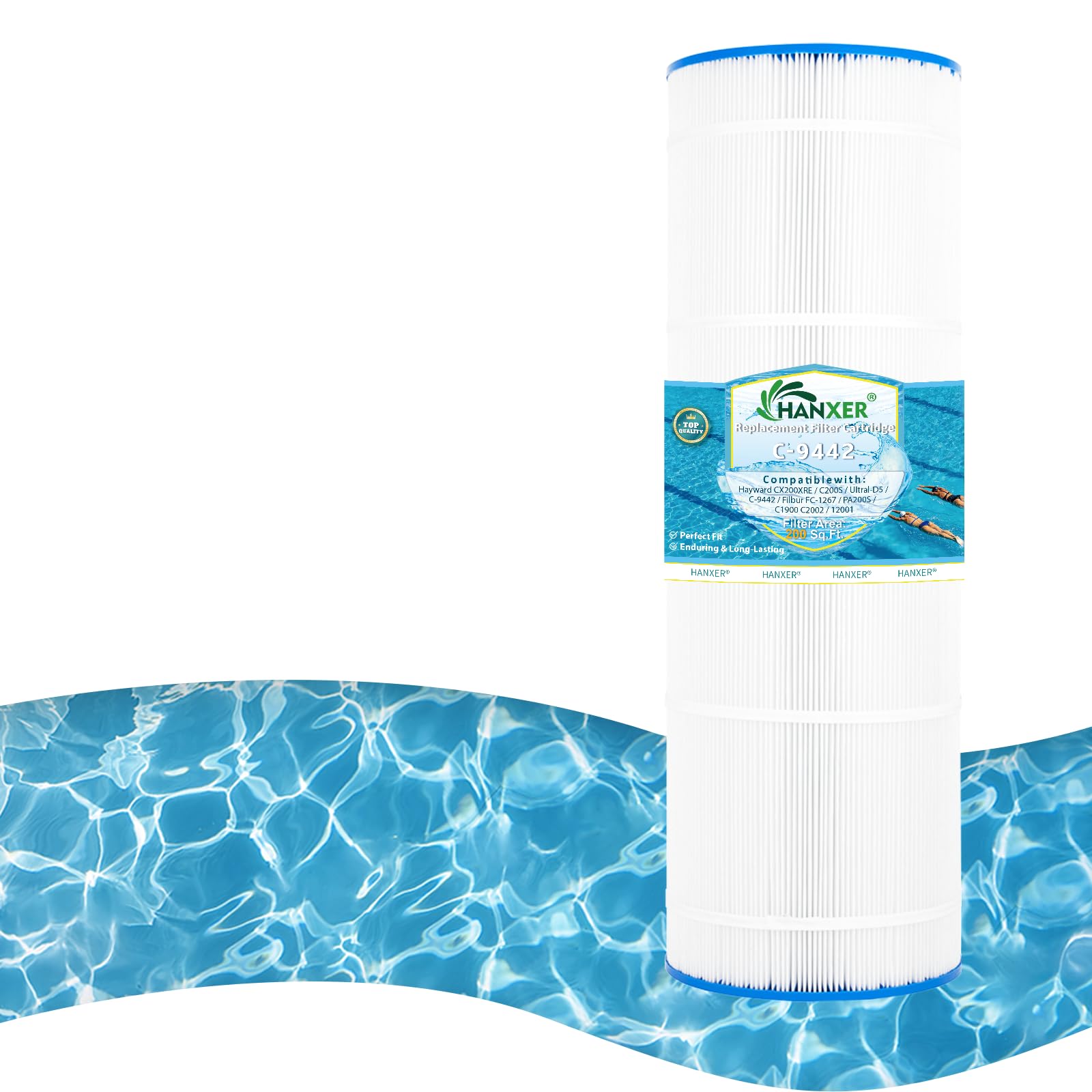 PLFPA200S - Filtro per piscina di ricambio per C-9442, Filbur FC-1267, PA200S, Hayward CX200XRE, C200S, Ultral-D5, C1900 C2002, Darlly 12001, 200 mq, 1 confezione