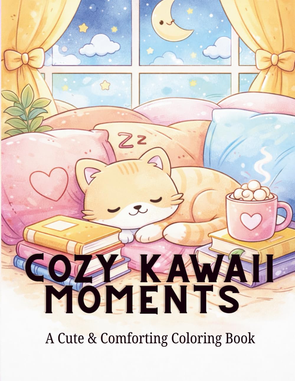 Cozy Kawaii Moments: A Cute & Comforting Coloring Book