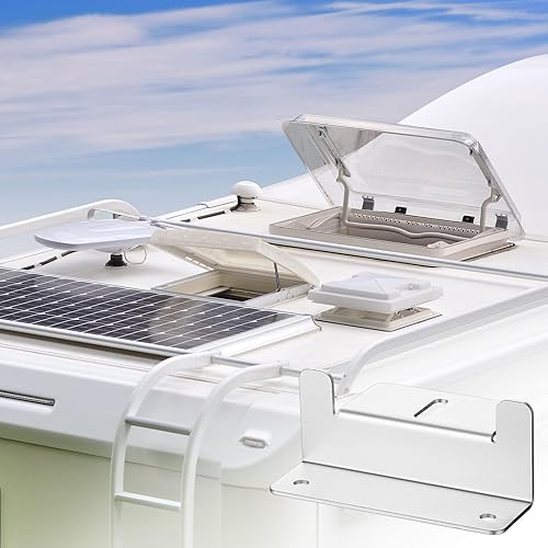 Miniatura 7 de Konohan Juego de 10 soportes de montaje de panel solar Z de aluminio, kit de soportes de montaje de panel solar con tuercas y pernos para RV, barco,