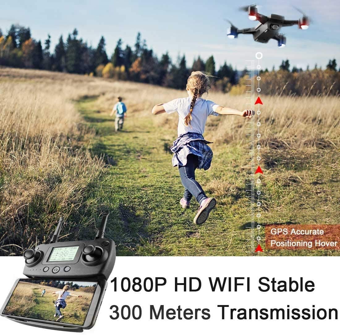 Mini GPS Droni con Fotocamera HD 1080p, 5G WiFi FPV Video Live Video RC Quadcopter, seguimi, Ritorno Automatico GPS, Doppia Batteria, Il miglior Regalo per Adulti e Bambini