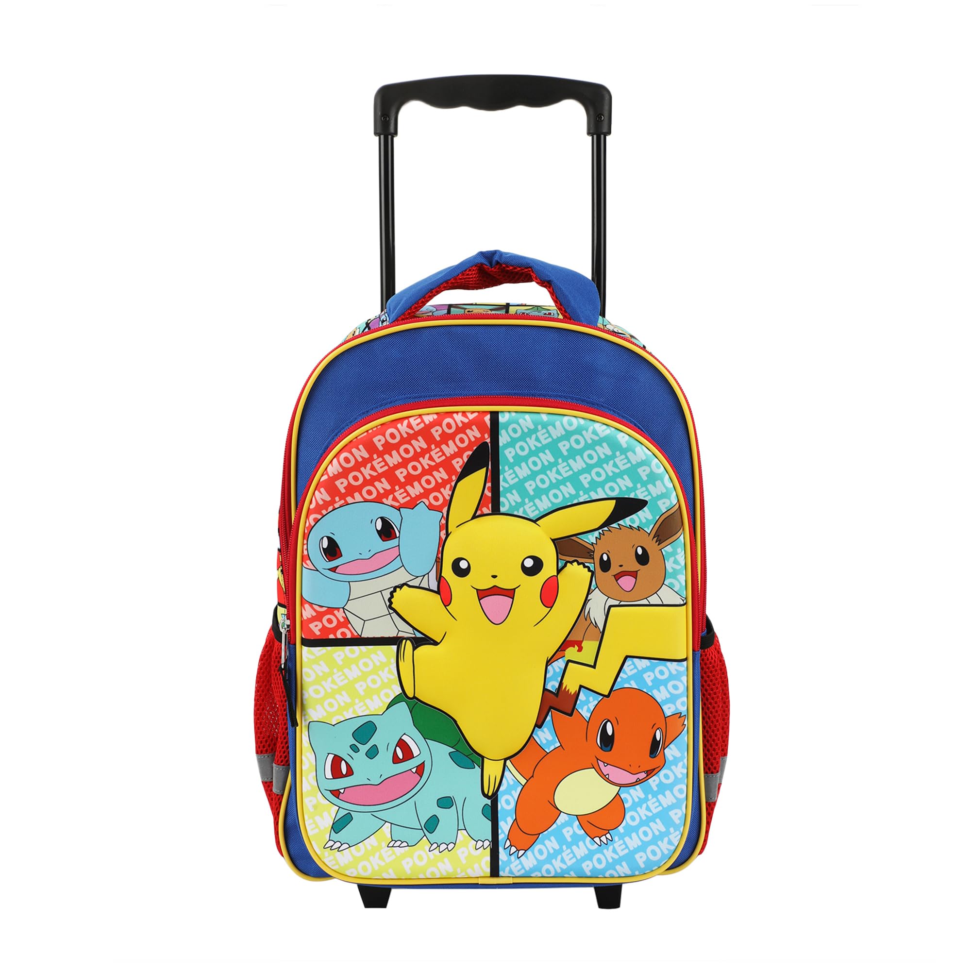 Bioworld Pokemon Pikachu And Favorite Characters 16" Youth Rolling Backpack