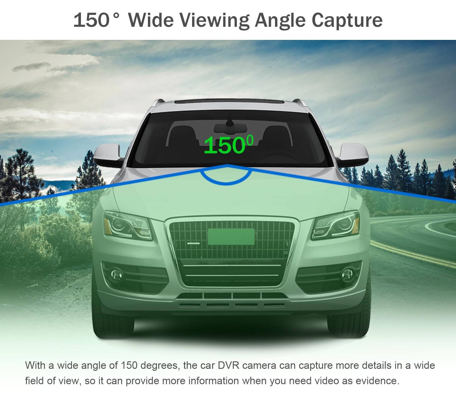Erisin Dash Cam Impermeabile 150° HD 1080P Dash Camera DVR Registratore Auto per Android Autoradio Visione Notturna Auto USB DVR Registratore Video con Assistenza alla Guida Supporto Max 128GB
