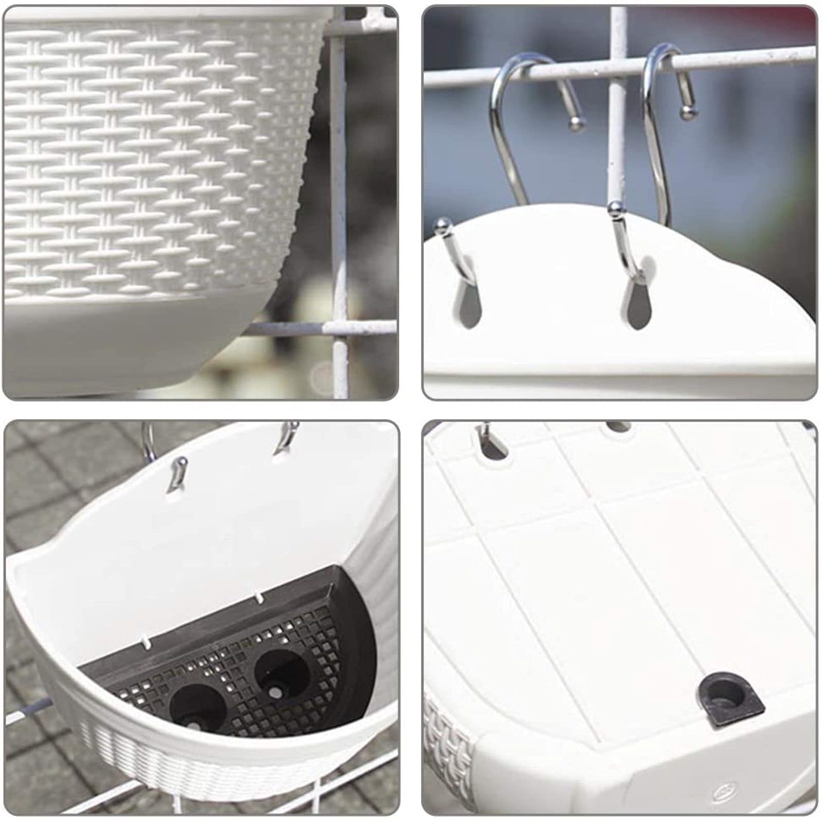 HPiano Vasi Da Fiori Appesi In Plastica Set Da 3 Appesi Assorbimento - Foto 11