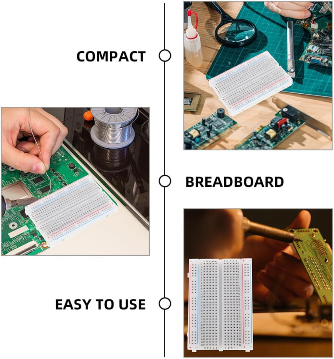 4pcs 400 Tie Point Mini Breadboard for Electronic Projects, White