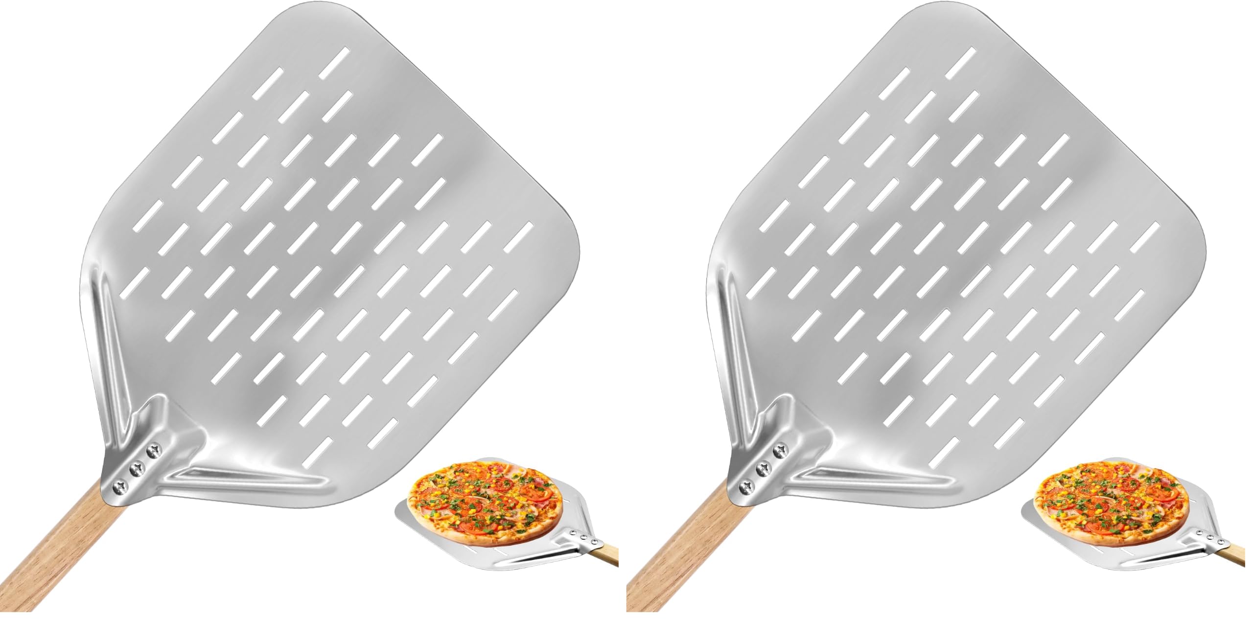 Pelle À Pizza Perforée Grande Pelle A Pizza 30 cm × 40 cm (Lot de 2)