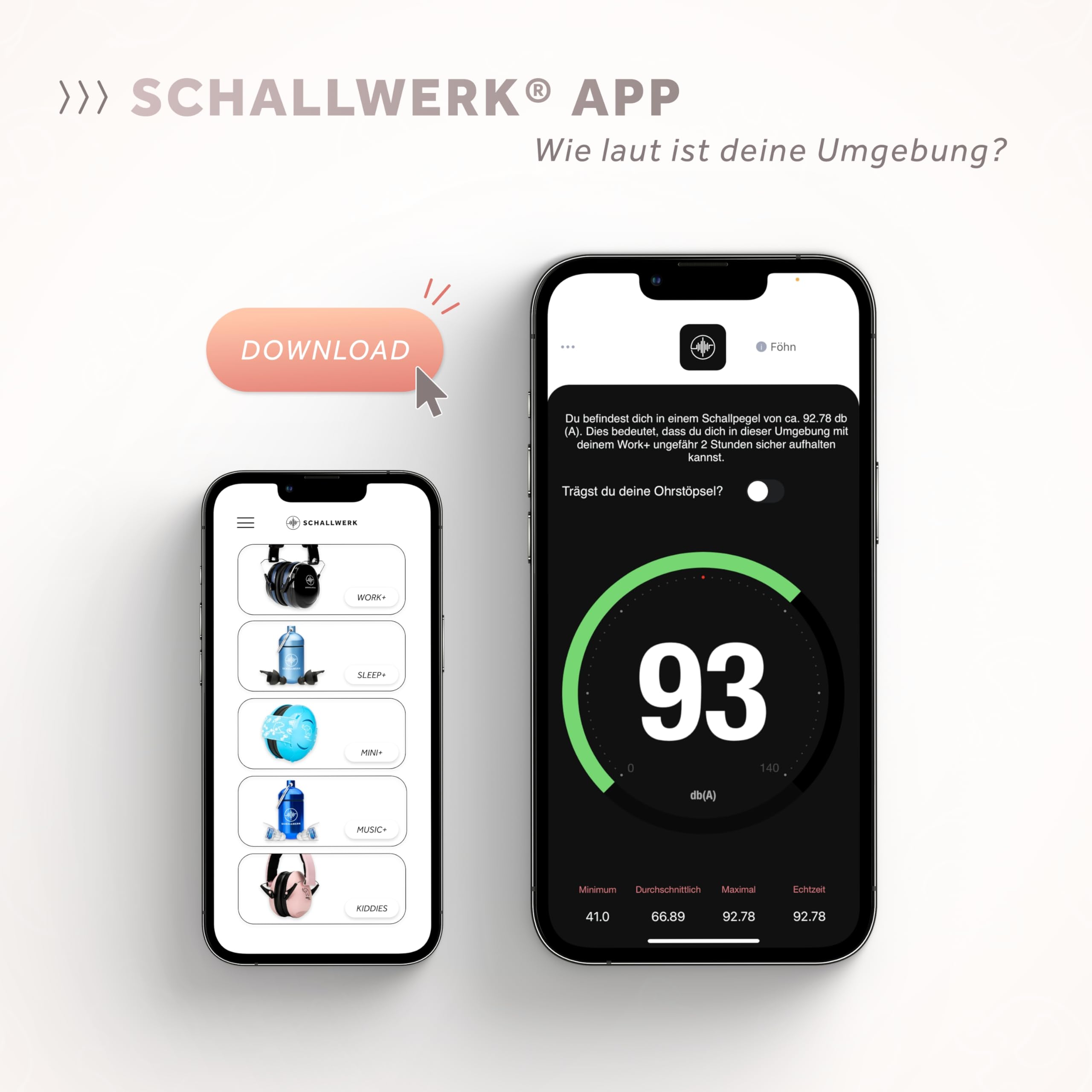 Schallwerk ® Mini+ (Bear Dusty) - Ohrenschützer für Kleinkinder - Hochwertige Lärmschutz Kopfhörer Kinder - Gehörschutz Kinder, Gehörschutz Baby, Ohrenschützer Baby Kopfhörer Lärmschutz