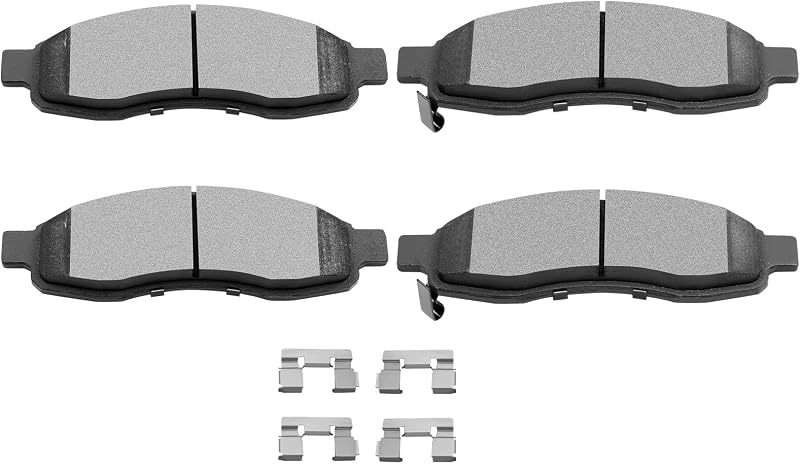 Pastilhas de freio dianteiras SCITOO D1015 semimetálicas para Nissan Titan, Armada e Infiniti QX56 – Jogo com 4 unidades