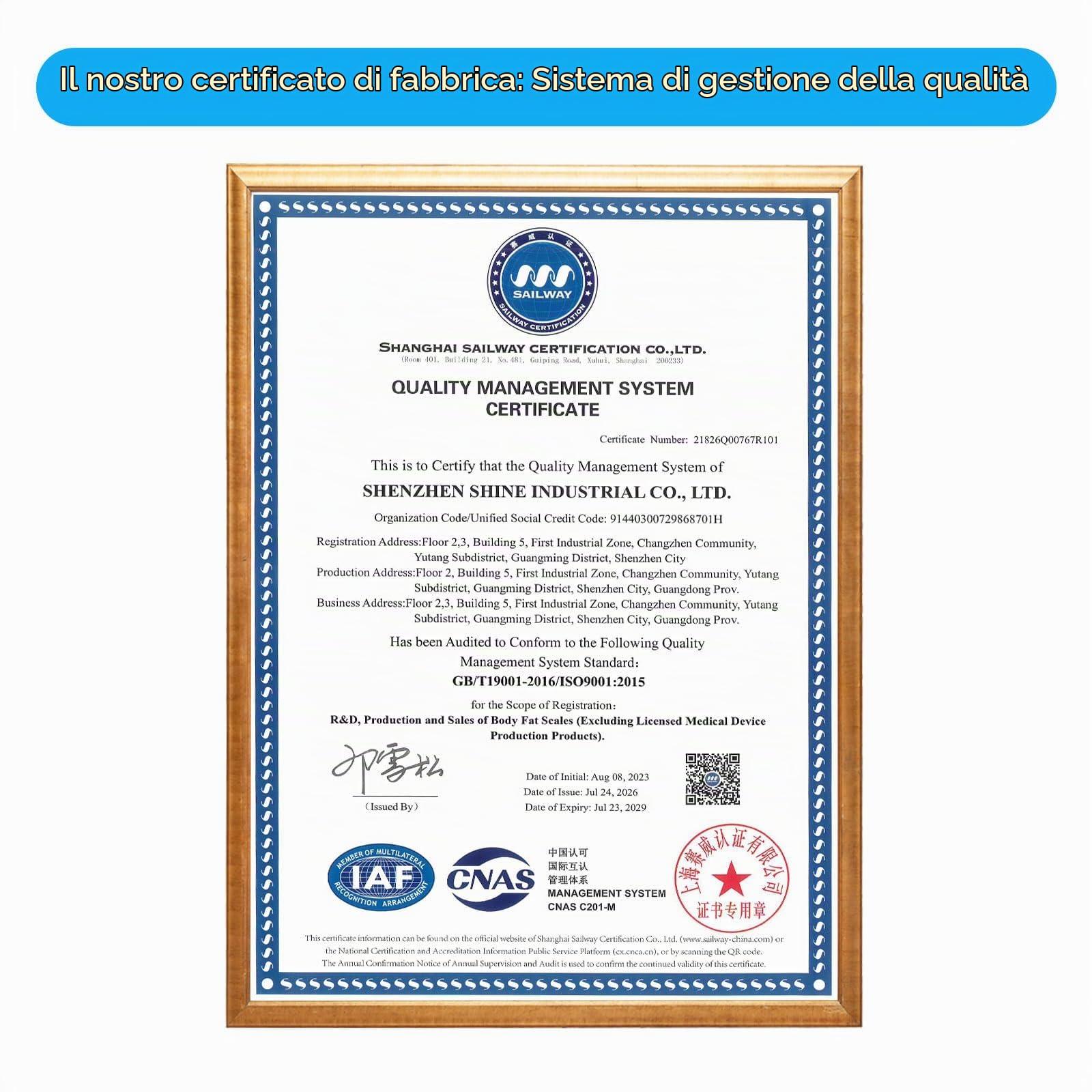 Vitafit Bilancia Medica, 300kg Precisione di 0,05kg dalla Nostra Fabbrica Professionale Dal 2001, Smart Pesapersone Digitale con Piattaforma Antiscivolo 380x330mm, Uso Ospedaliero, Medico e Officina