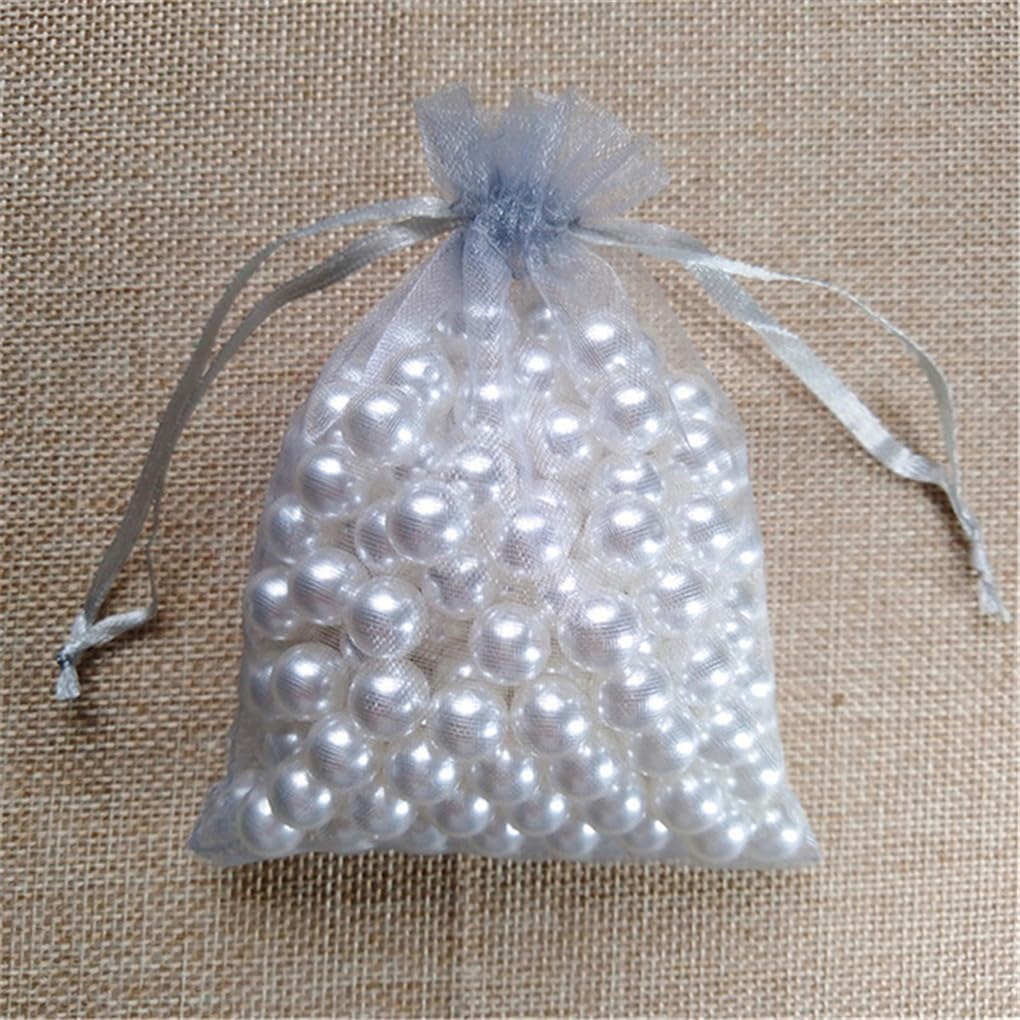 Hamthuit 50 Pcs/Lot Drawstring Organza Bags Jewelry Packaging Bags Candy Wedding Gifts Pouches