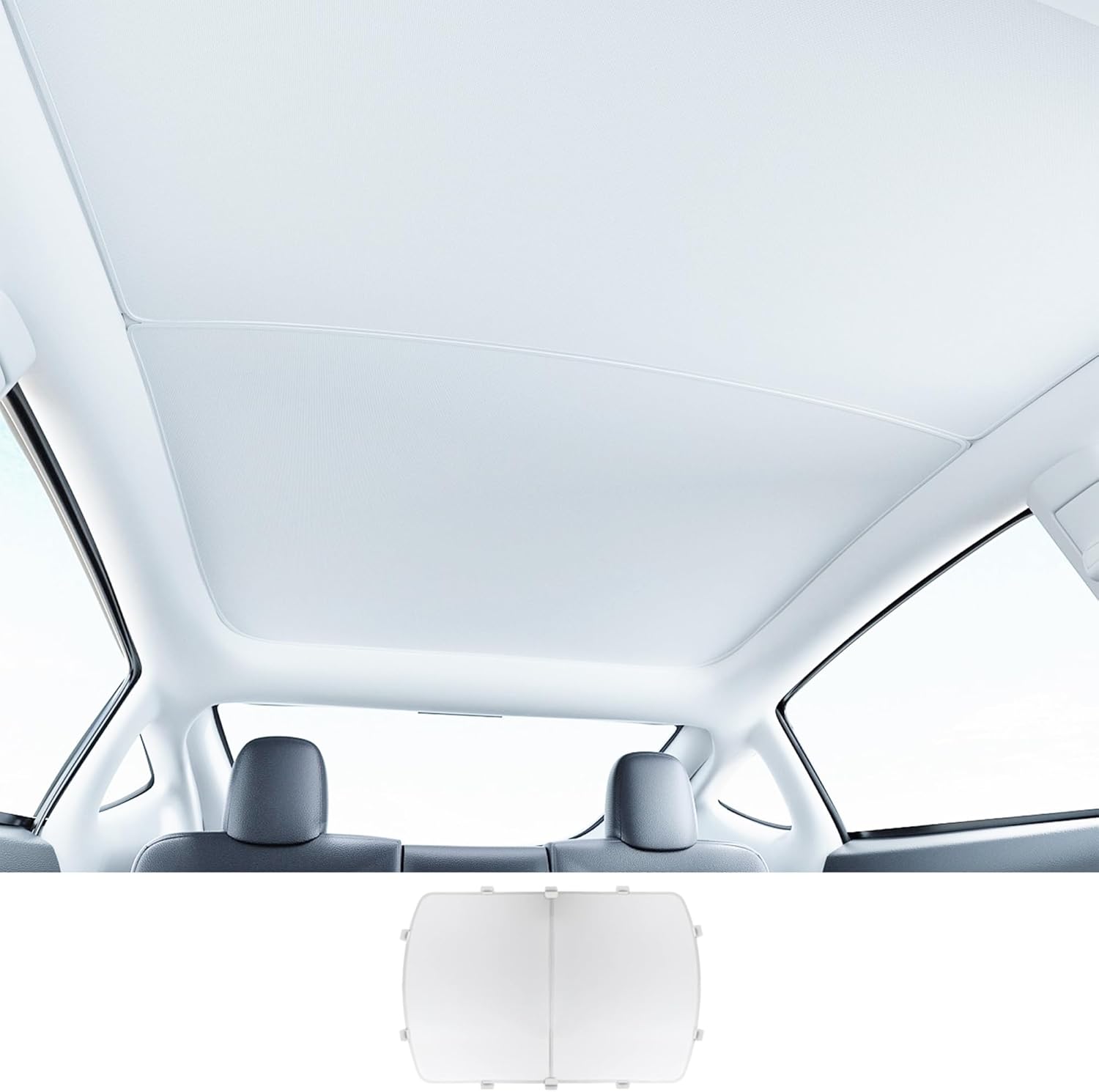 Arcoche Sun Shade for Tesla Model Y 2024-2020, Thermal Insulation and UV Protection, Glass Roof Sunshade Accessories Arcoche Sun Shade for Tesla Model Y 2024-2020, Thermal Insulation and UV Protection, Glass Roof Sunshade Accessories