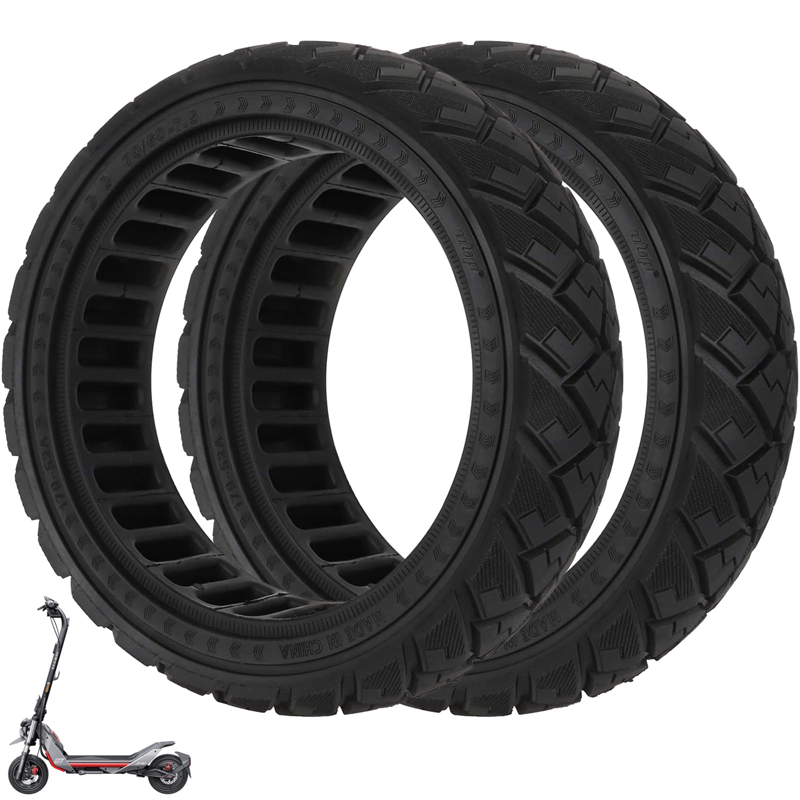 VOLOHAS 70/60-7.5 Full Tire for Segway Ninebot ZT3, ZT3 Pro & G3 Electric Scooters