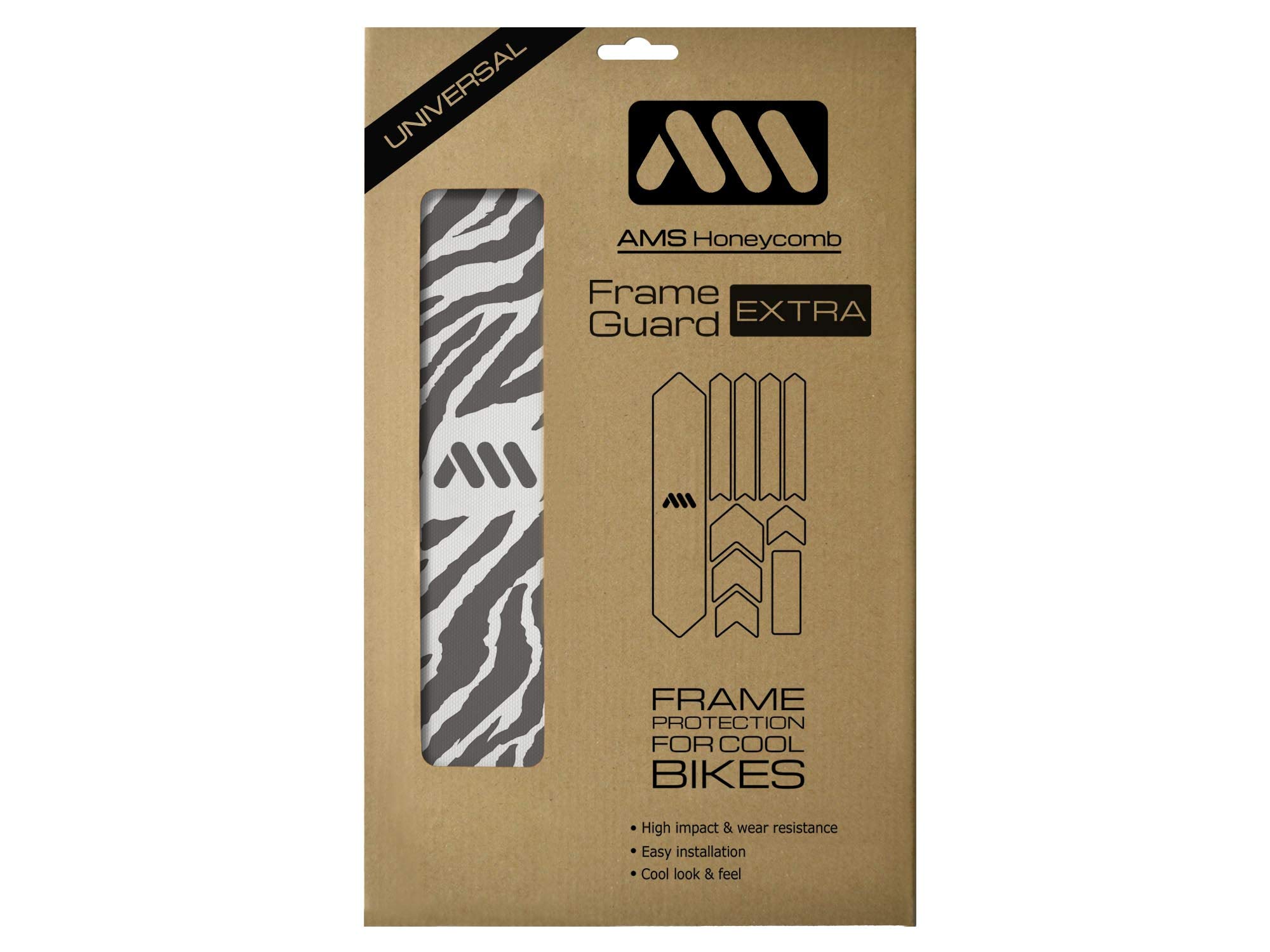 Amazon | AMS Honeycomb Frame Guard XL (ZEBRA) | All Mountain Style