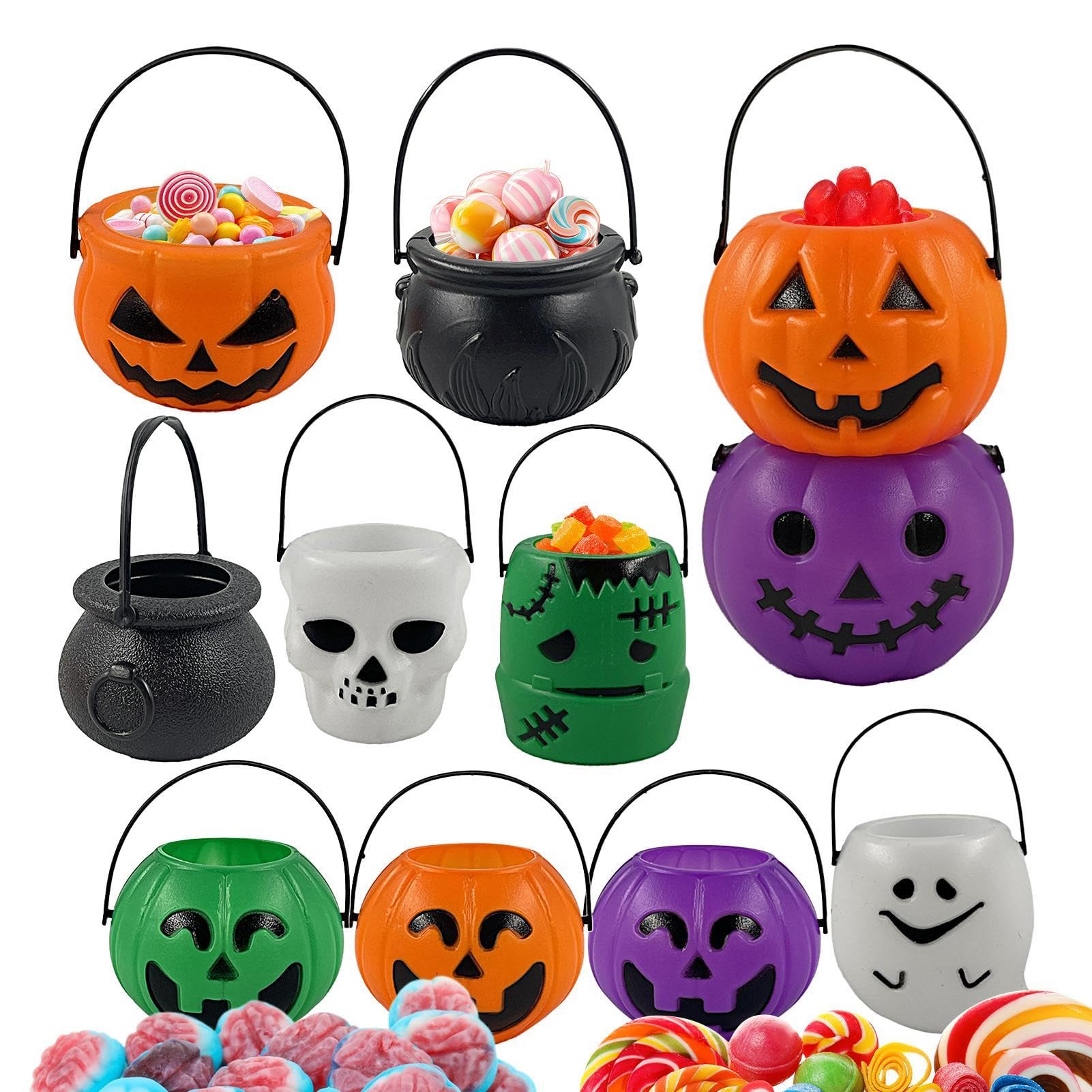 ハロウィン 壁面飾り パンプキンバスケット10個セット 10個 