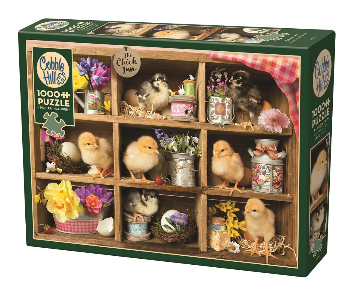 Cobble Hill 1000 Piece Puzzle - Chick Inn - Sample Poster Included