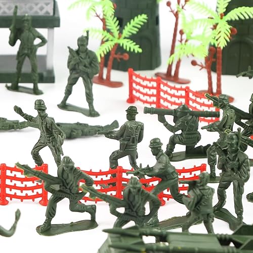 Miniatura 5 de 3 otters Juego de 307 piezas militares para hombres del ejército, grupo de batalla militar de plástico, soldados de juguete para niños, regalo de